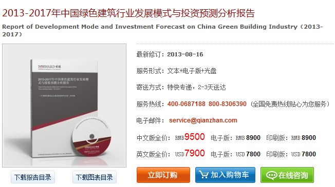 中國綠色建筑行業發展模式與投資預測分析報告