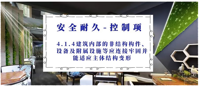 新國標(biāo)條文解讀：4.1.4建筑內(nèi)部的非結(jié)構(gòu)構(gòu)件、設(shè)備及附屬設(shè)施等應(yīng)連接牢固并能適應(yīng)主體結(jié)構(gòu)變形
