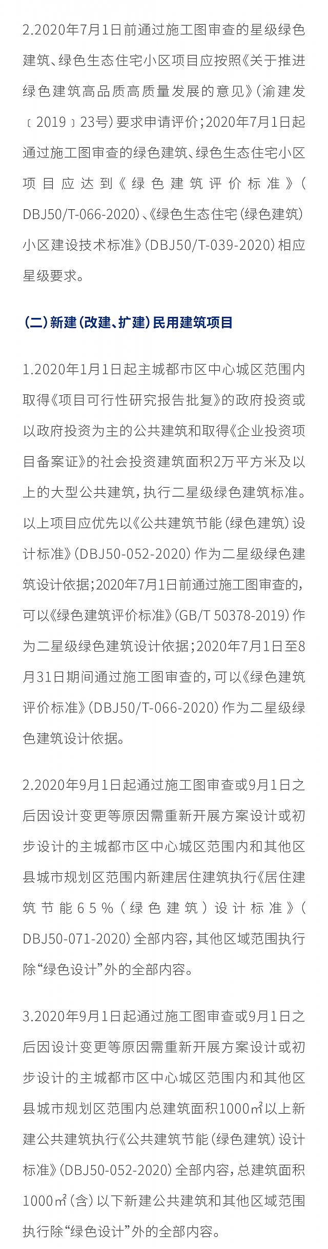 最新！重慶市住建委發布綠色建筑相關地方標準的執行事項