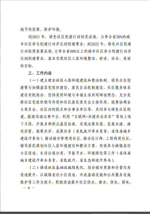 貴州省住房城鄉建設廳等七部門關于印發《貴州省綠色社區創建工作方案》的通知