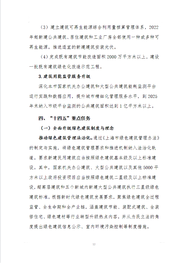 上海市住房和城鄉建設管理委員會關于印發《上海市綠色建筑“十四五”規劃》的通知