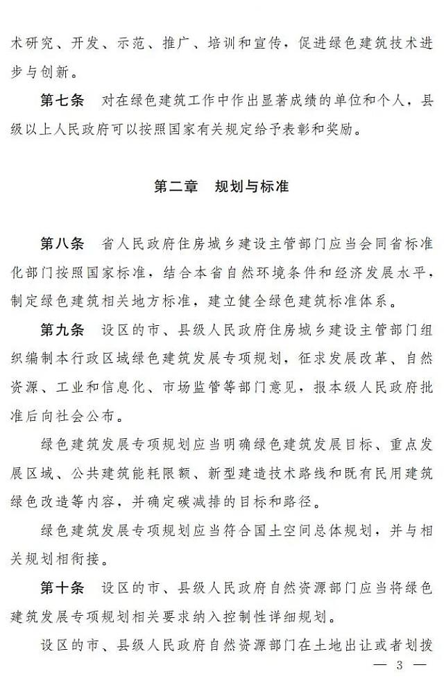 《河南省綠色建筑發展條例》自2022年3月1日起執行