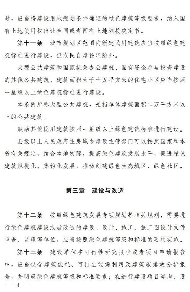 《河南省綠色建筑發展條例》自2022年3月1日起執行