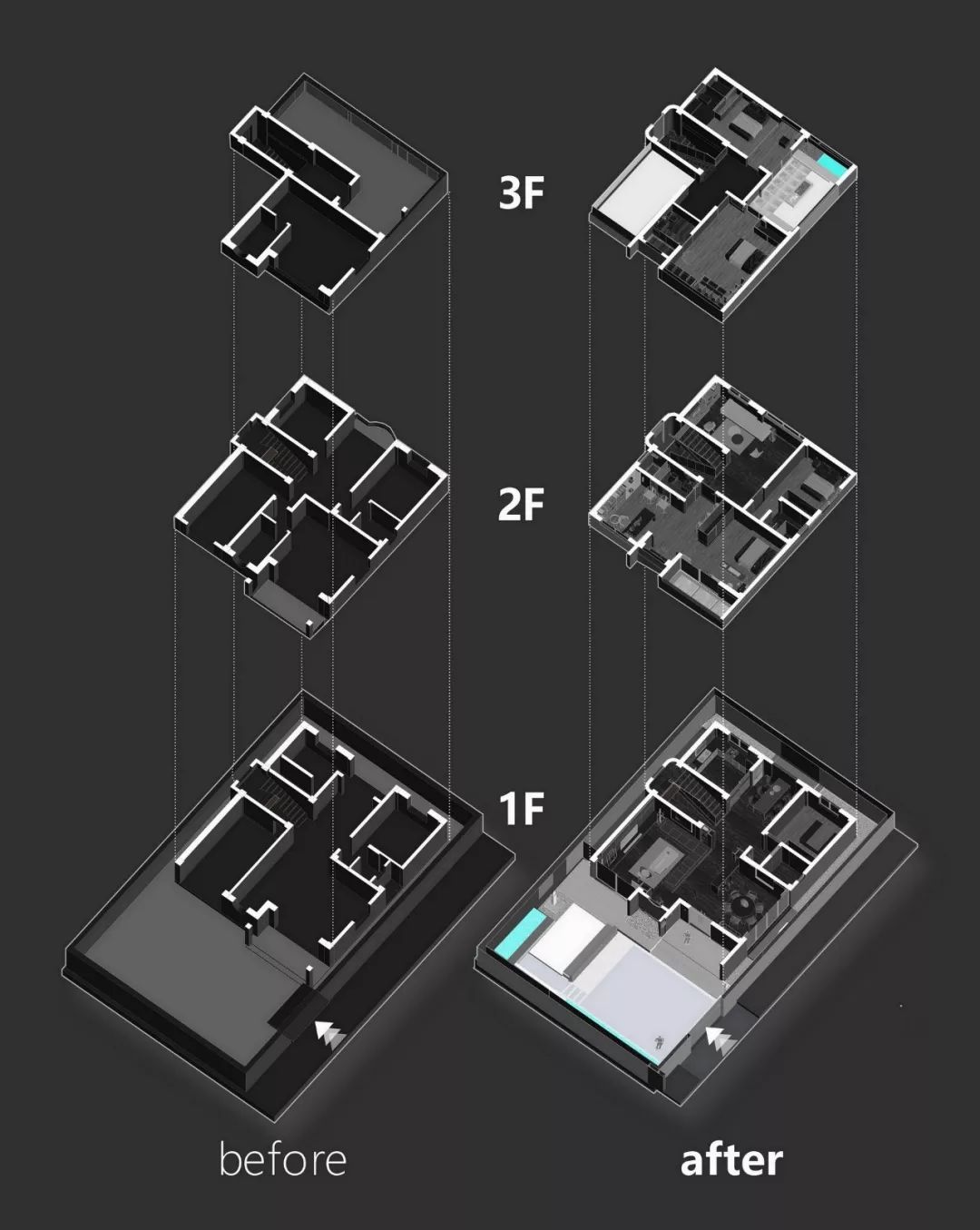 廢棄30年的舊宅，建筑師改后不僅清爽通透，還多了1間房和2個院子