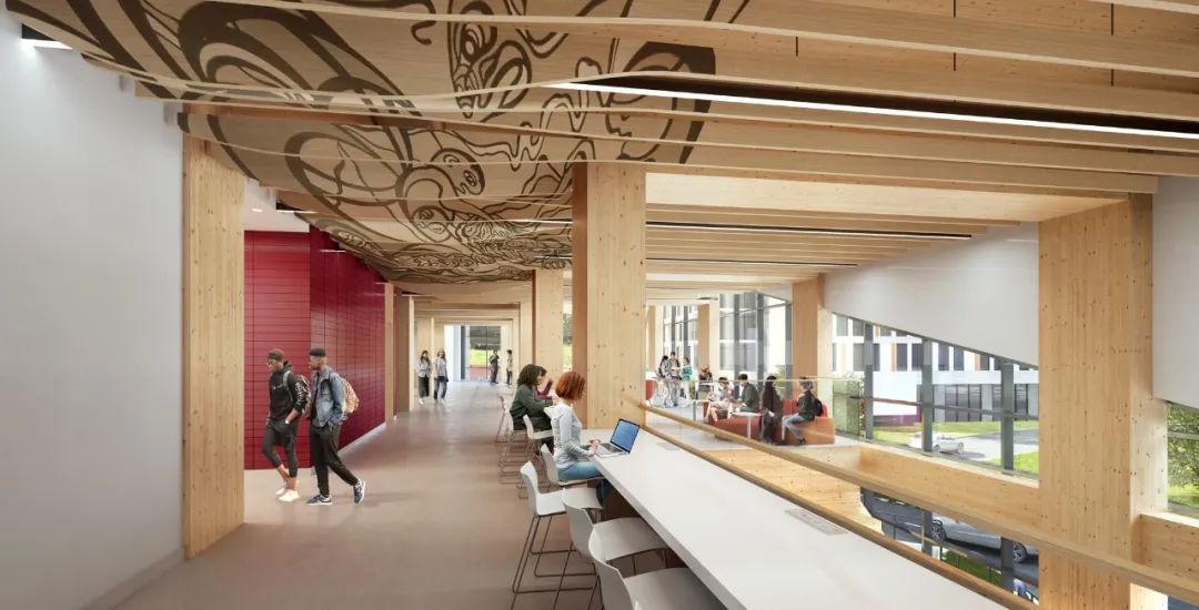 加拿大第一座零碳、最大規模的木質高教建筑