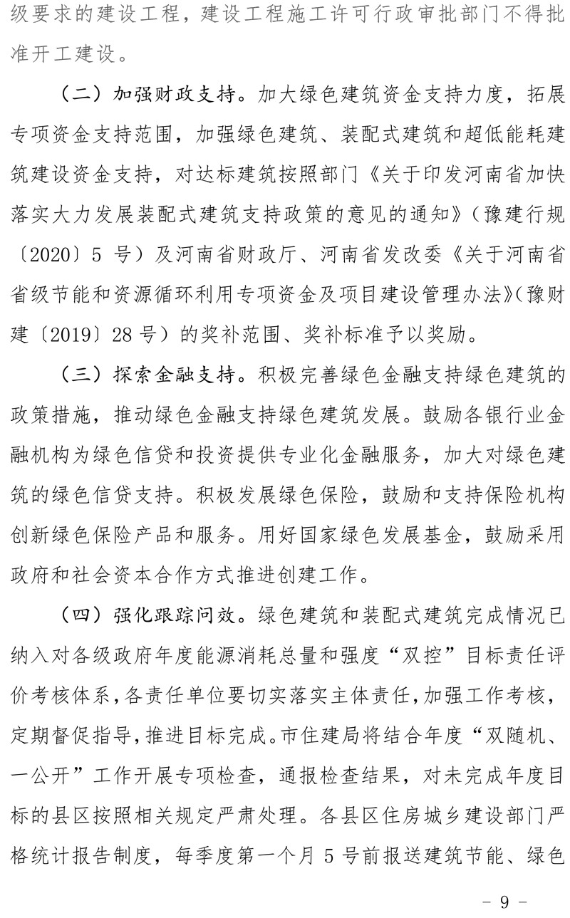駐建【2020】272號▎關于印發駐馬店市綠色建筑創建行動實施方案的通知
